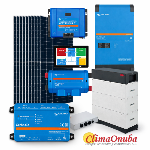 Instalacion fotovoltáica 5000 VA BYD 12Kw vivienda aislada.