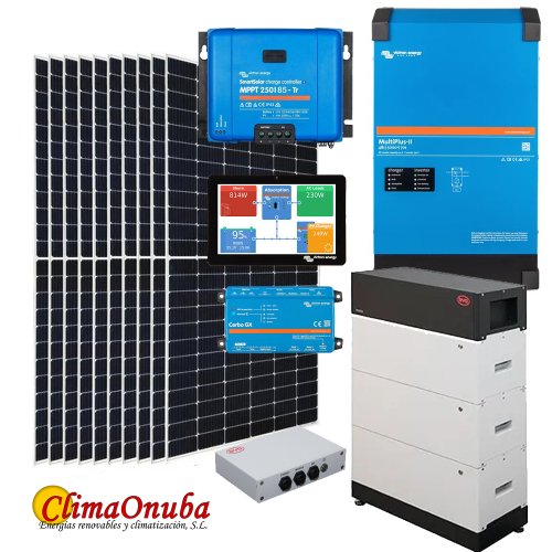 Instalacion fotovoltáica 5000 VA BYD 12Kw vivienda aislada.